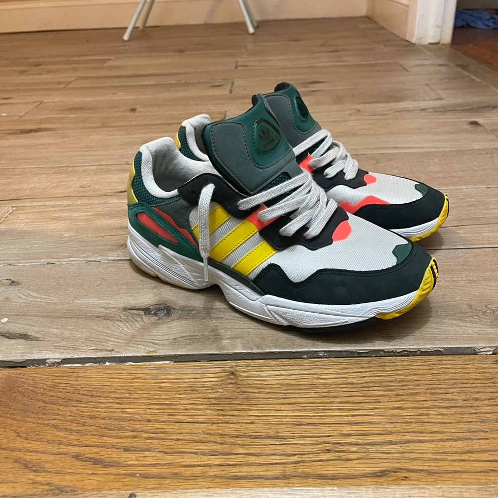 Adidas Kids' Green and Yellow Sneakers